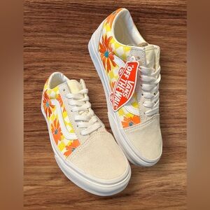Vans Old Skool Checkerboard Floral Blanc De Blanc Sneakers